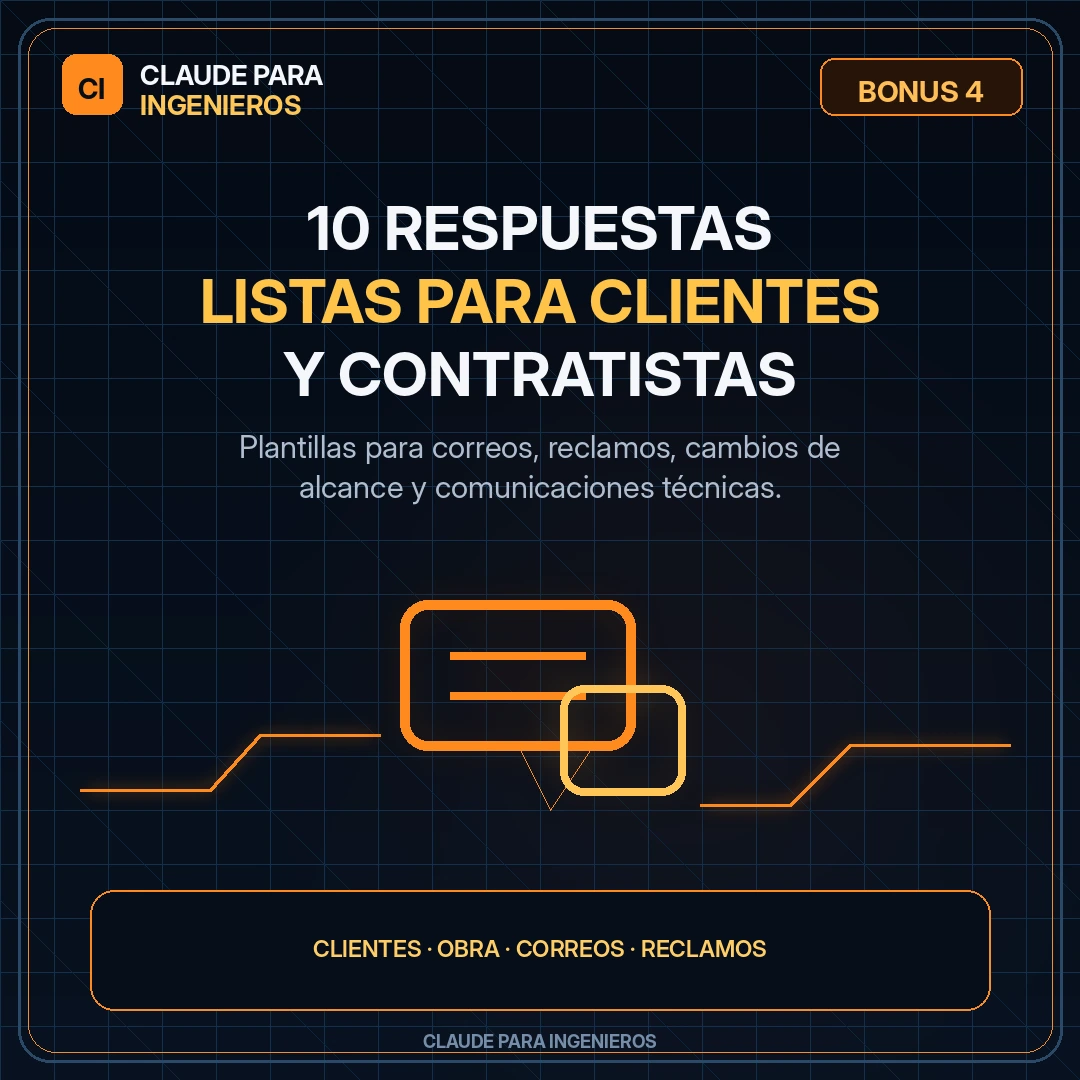 Capa do Bônus #4 - 10 Respuestas Listas para Clientes y Contratistas